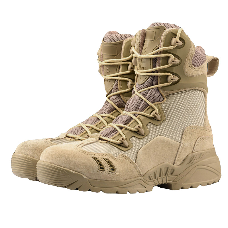 Pantofi de drumeție: partea superioară din piele naturală + plasă; talpă exterioară din cauciuc natural; talpă intermediară din cauciuc; anti-derapare; căptușeală interioară din plasă