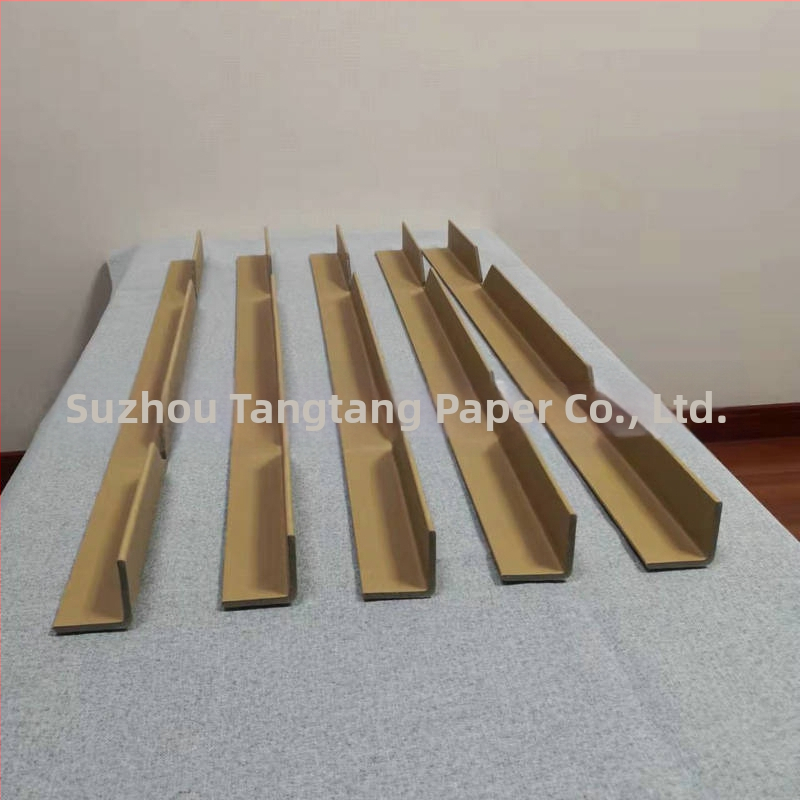 U- a L-tvarovaný papierový ochranný roh pre nábytok – proti kolíziám, hrubý drážkovaný okraj, Kraft papier, rezanie