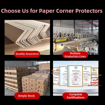 L- a U-tvarovaný papierový ochranný roh pre nábytok a balenie; materiál: kraftový papier + papier s gázu; spracovanie podľa procesu ochrany rohov z papiera; logo potlačené; licencované súkromné značky: áno