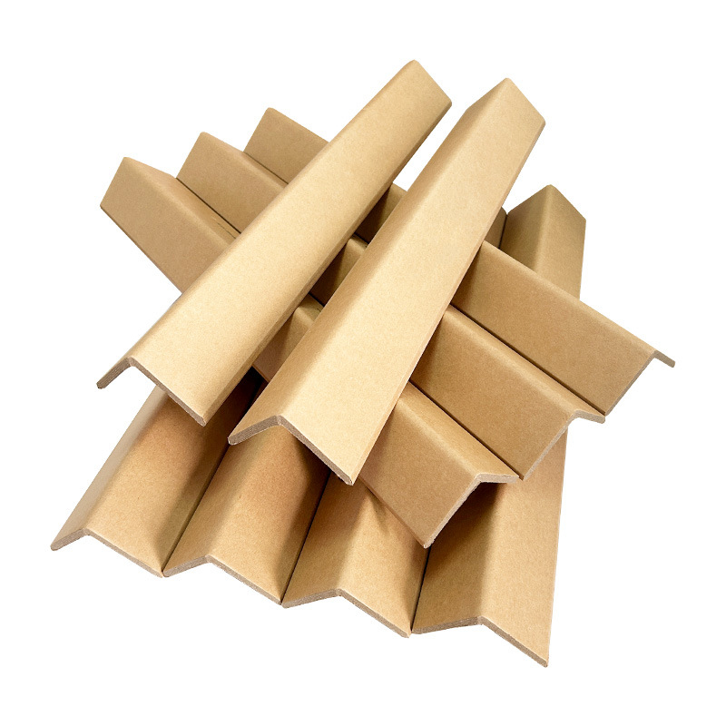 L- és U-alakú papírsarokvédő bútorokhoz és csomagoláshoz; anyag: kraftpapír + gézcsőpapír; gyártási folyamat szerint; logó nyomtatva; licencelt magánmárkák: igen