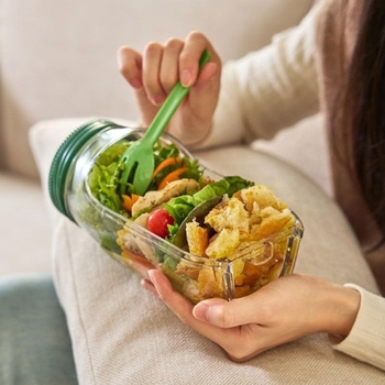 Plastična Posuda za Salatu, Korejskog Stila, Nepravilnog Oblika, Kapacitet do 300 ml, Kutija za Očuvanje Svježine
