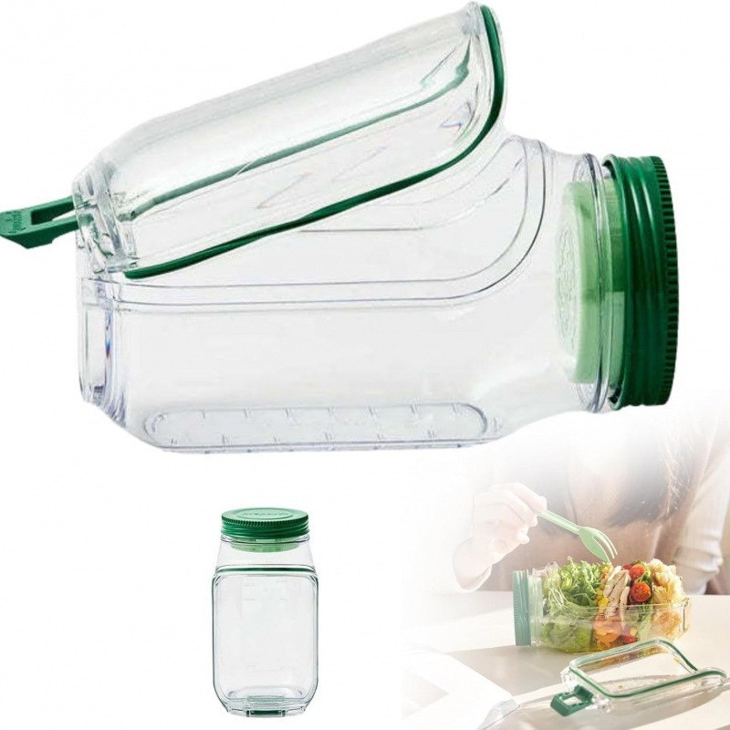 Plastična Posuda za Salatu, Korejskog Stila, Nepravilnog Oblika, Kapacitet do 300 ml, Kutija za Očuvanje Svježine