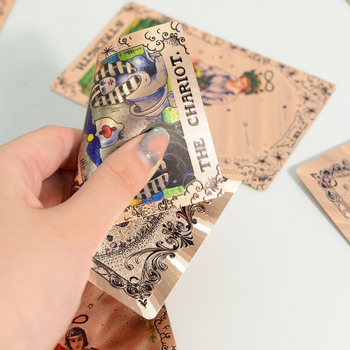 78-картова колода Таро – PVC, водоустойчив настолен картов комплект за игра, възраст 7–14 и 15–35 години, опаковка цветна кутия