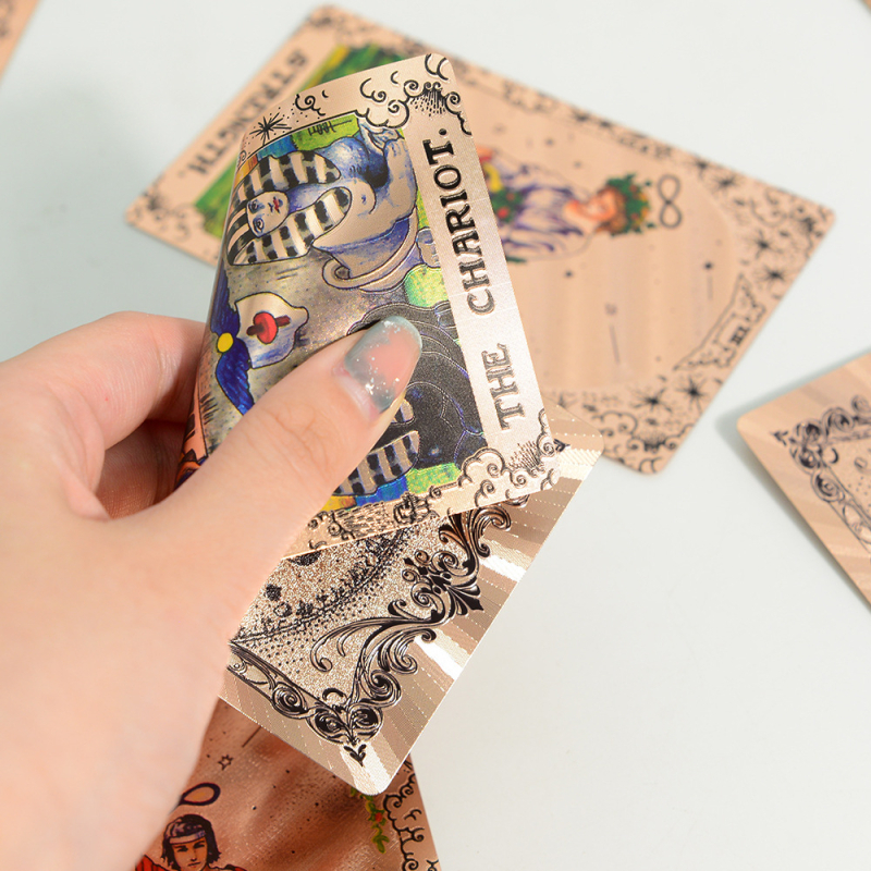 78-картова колода Таро – PVC, водоустойчив настолен картов комплект за игра, възраст 7–14 и 15–35 години, опаковка цветна кутия