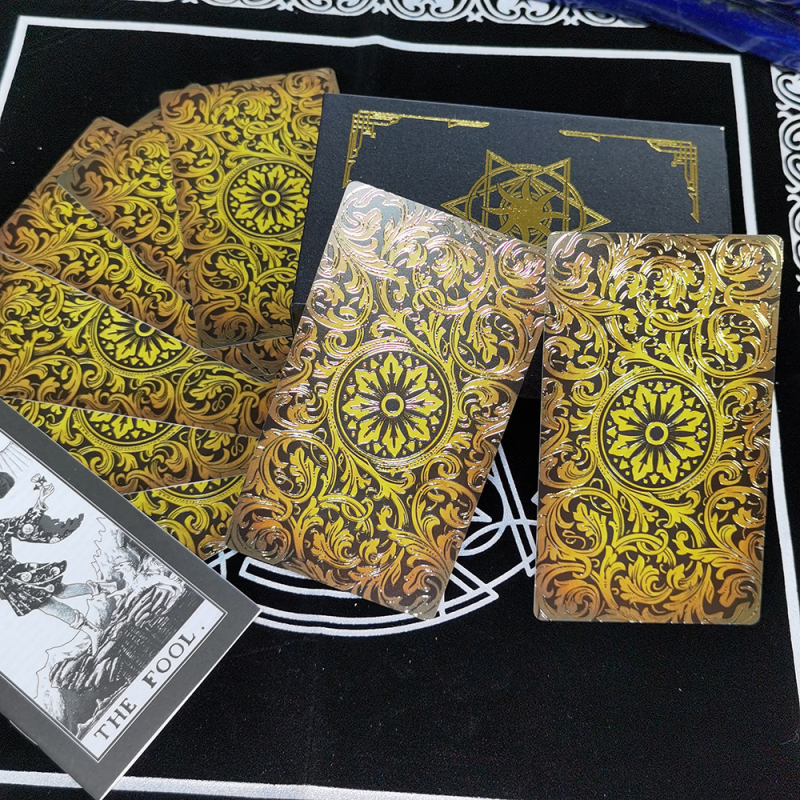 78-картова колода Таро – PVC, водоустойчив настолен картов комплект за игра, възраст 7–14 и 15–35 години, опаковка цветна кутия
