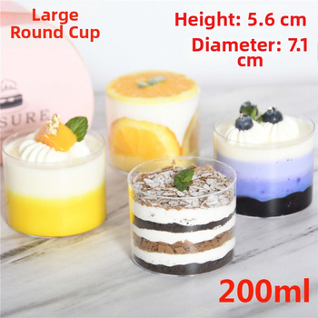 Jednokratna PS plastična čašica za mousse, offset tisk, prilagodljiva, bez poklopca, model 2016