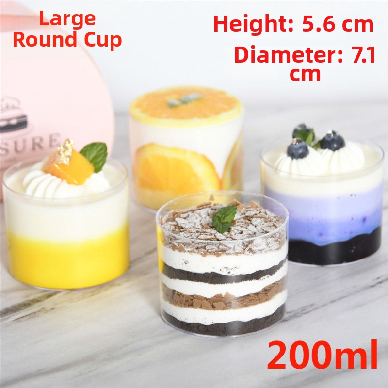 Jednokratna PS plastična čašica za mousse, offset tisk, prilagodljiva, bez poklopca, model 2016