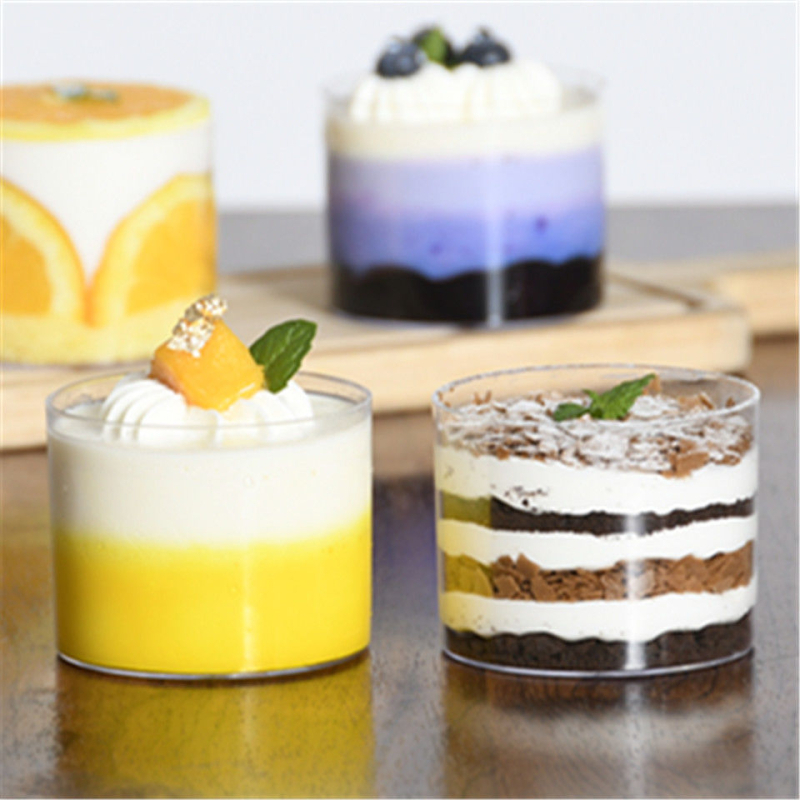 Jednokratna PS plastična čašica za mousse, offset tisk, prilagodljiva, bez poklopca, model 2016