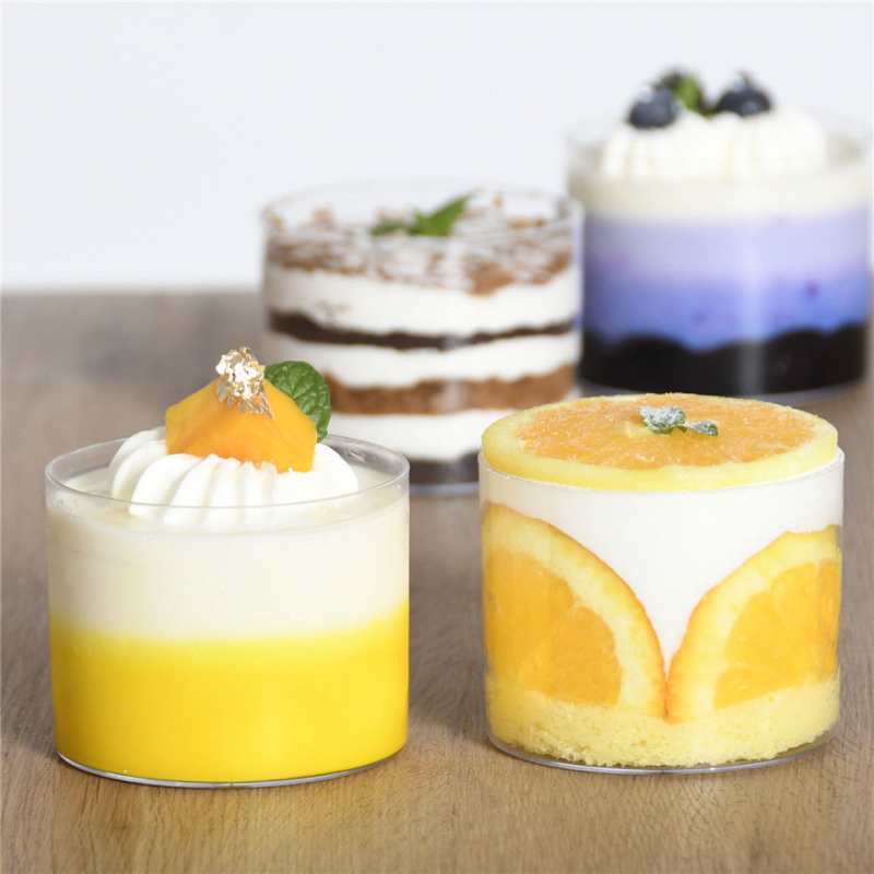 Jednokratna PS plastična čašica za mousse, offset tisk, prilagodljiva, bez poklopca, model 2016