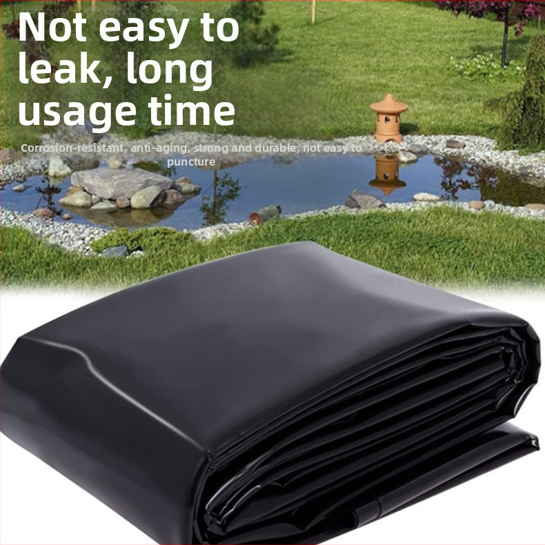 Skladaná HDPE jazerná fólia, čierna, 0,5 mm, proti úniku membrána pre chov rýb, nový materiál