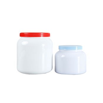 Plastična posuda s širokim otvorom za prah mlijeka za kućne ljubimce i protein prah, kapacitet 500 ml ili 1000 ml, s poklopcem.