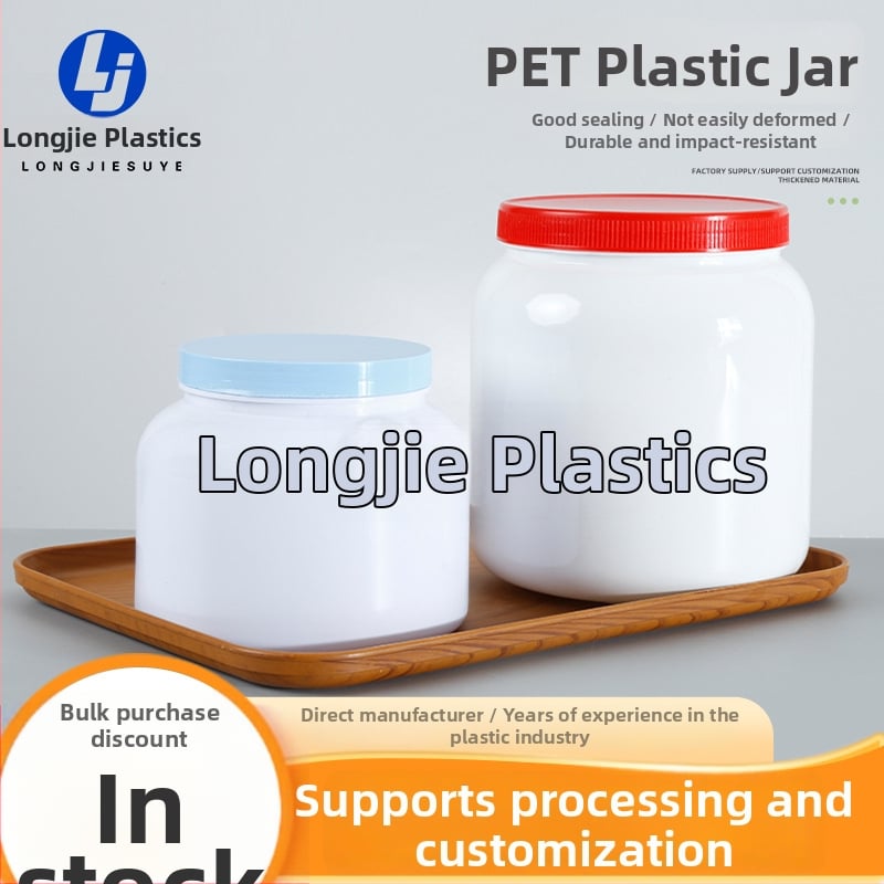 Plastična posuda s širokim otvorom za prah mlijeka za kućne ljubimce i protein prah, kapacitet 500 ml ili 1000 ml, s poklopcem.