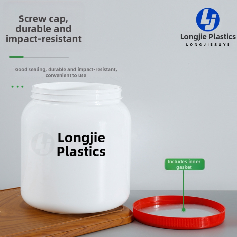 Plastična posuda s širokim otvorom za prah mlijeka za kućne ljubimce i protein prah, kapacitet 500 ml ili 1000 ml, s poklopcem.