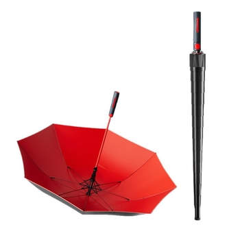 Shenghang muški golf kišobran s dugom drškom, okvir od vlakana, 8 rebara, potpuno automatsko otvaranje, UV zaštita UPF >50, Impact Cloth 190T tkanina