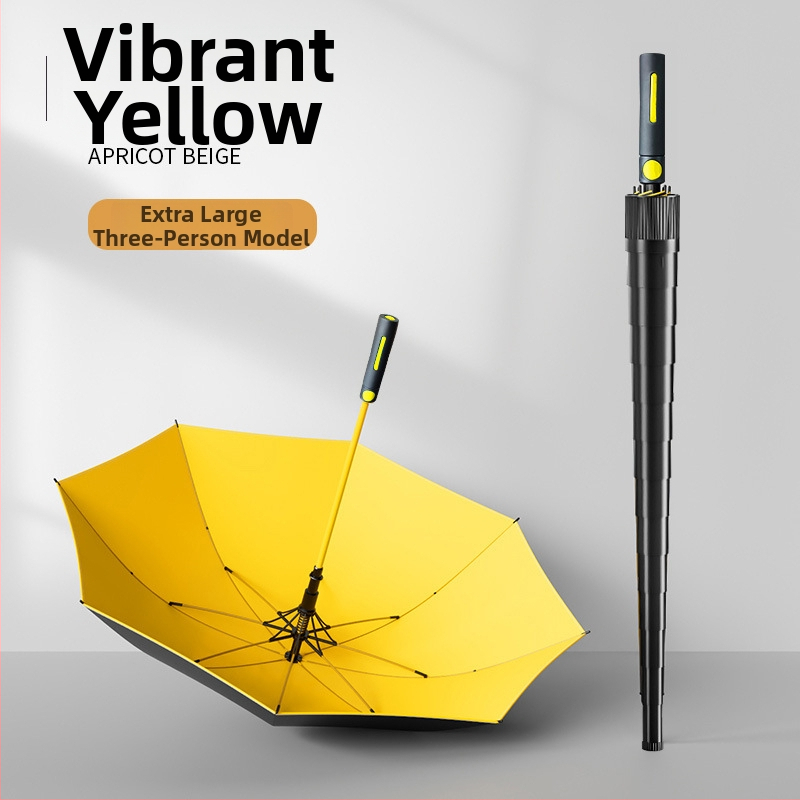 Shenghang muški golf kišobran s dugom drškom, okvir od vlakana, 8 rebara, potpuno automatsko otvaranje, UV zaštita UPF >50, Impact Cloth 190T tkanina