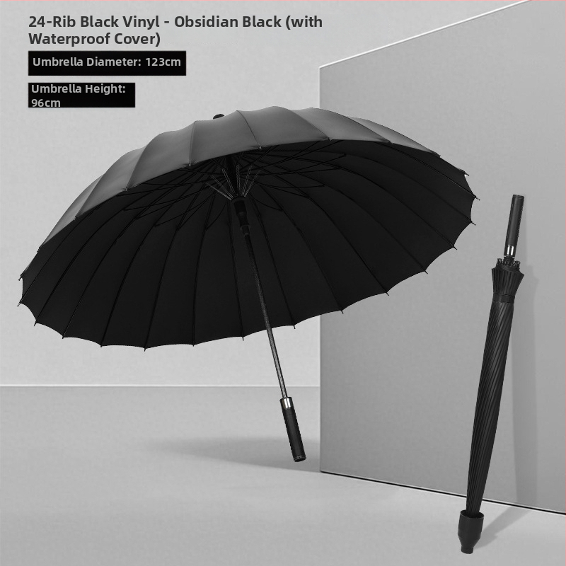 Shenghang muški golf kišobran s dugom drškom, okvir od vlakana, 8 rebara, potpuno automatsko otvaranje, UV zaštita UPF >50, Impact Cloth 190T tkanina
