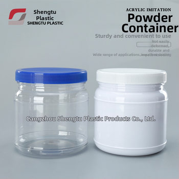 Prozirni PET spremnik za proteinski prah sa širokim otvorom, 1000 ml, plastični poklopac