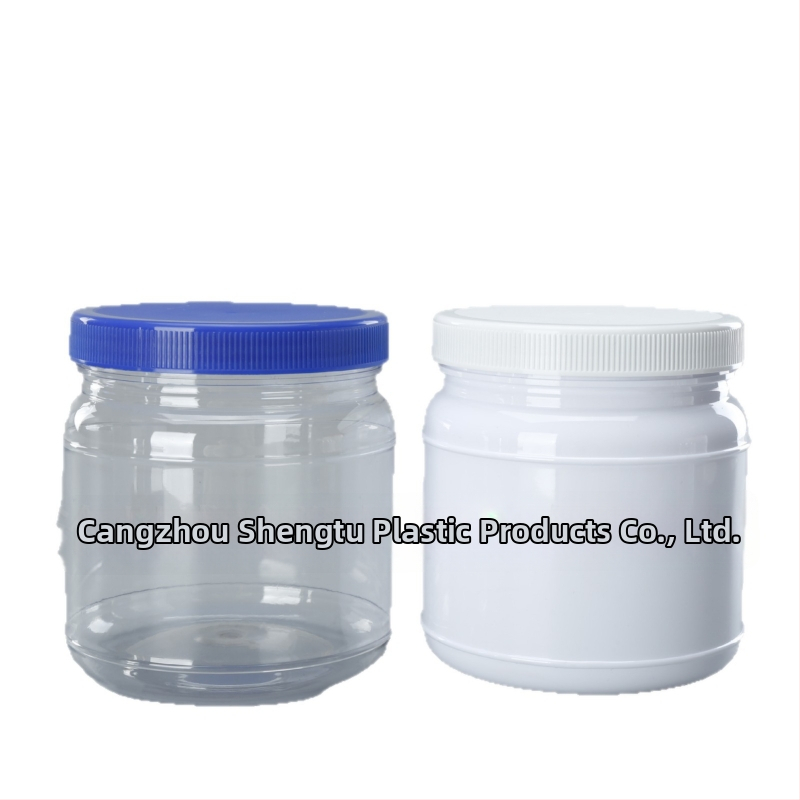 Prozirni PET spremnik za proteinski prah sa širokim otvorom, 1000 ml, plastični poklopac