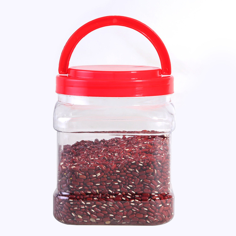 Kvadratni PET spremnik za med s ručkom, čvrst plastični kućište, zatvorena ambalaža