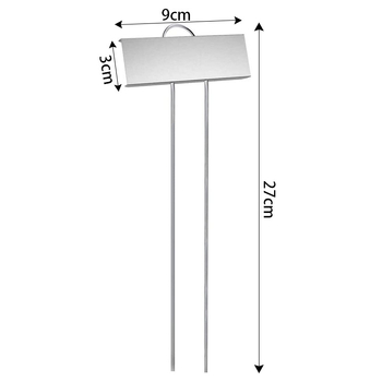 Etichete pentru plante din oțel inoxidabil, îmbunătățite, montaj tip T pentru etichetarea florilor de grădină și a răsadurilor, Oshino