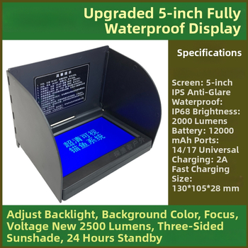 Rybársky sonar s vizuálnym ukazovateľom kotvy (nabíjateľný, rozsah hĺbky 0,6–30 m, Fisherman)