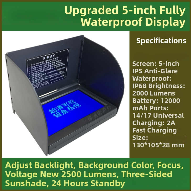 Rybársky sonar s vizuálnym ukazovateľom kotvy (nabíjateľný, rozsah hĺbky 0,6–30 m, Fisherman)