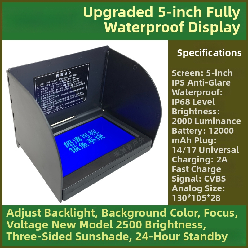 Rybársky sonar s vizuálnym ukazovateľom kotvy (nabíjateľný, rozsah hĺbky 0,6–30 m, Fisherman)