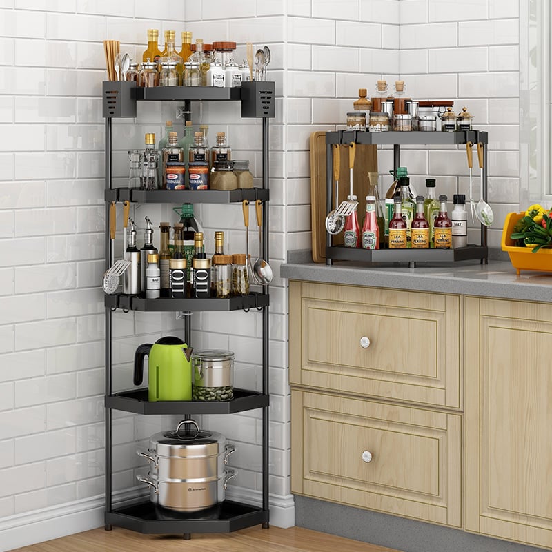 Alumíniumötvözetből készült konyhai állvány, padlón álló, többfunkciós, téglalap alakú dizájn