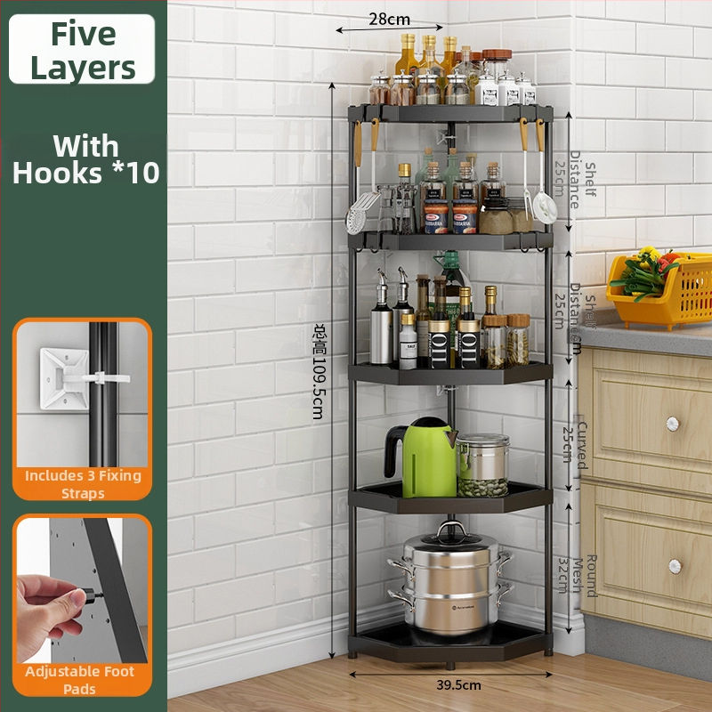 Alumíniumötvözetből készült konyhai állvány, padlón álló, többfunkciós, téglalap alakú dizájn