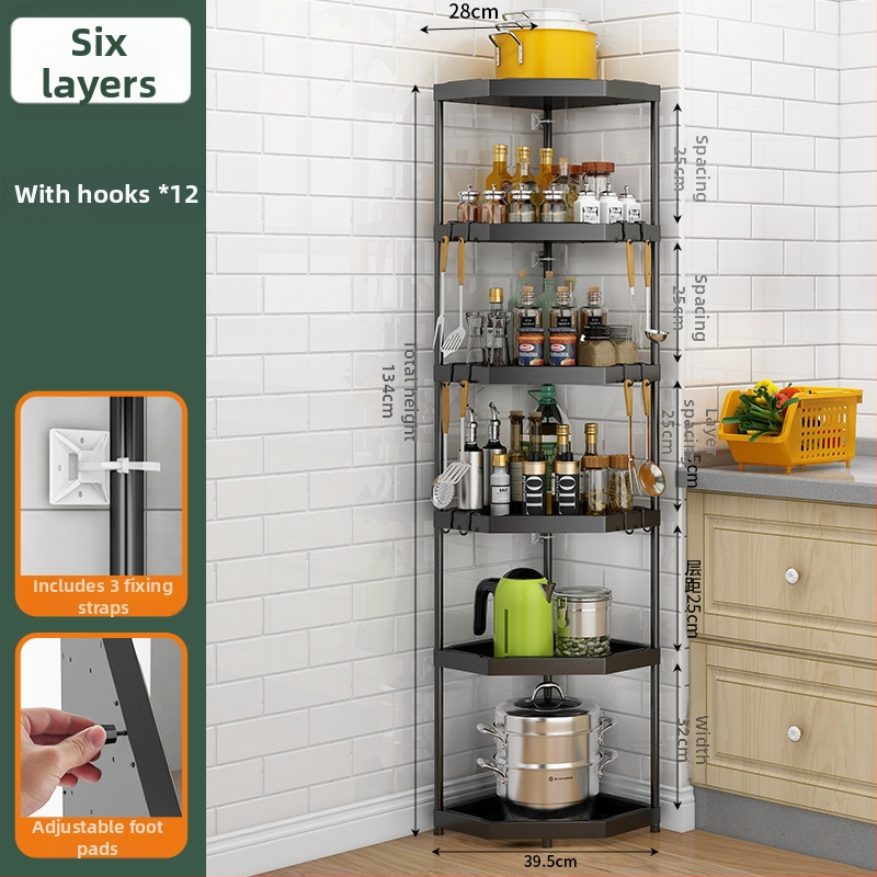 Alumíniumötvözetből készült konyhai állvány, padlón álló, többfunkciós, téglalap alakú dizájn