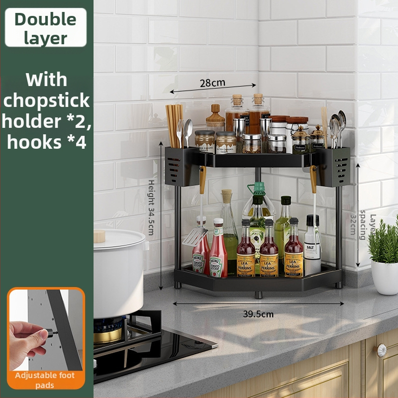 Alumíniumötvözetből készült konyhai állvány, padlón álló, többfunkciós, téglalap alakú dizájn