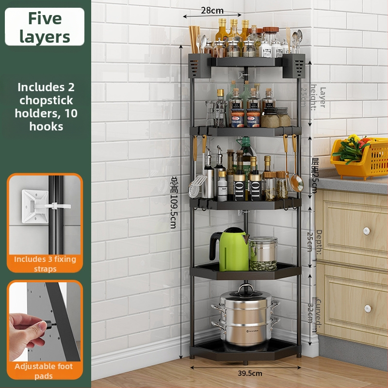 Alumíniumötvözetből készült konyhai állvány, padlón álló, többfunkciós, téglalap alakú dizájn