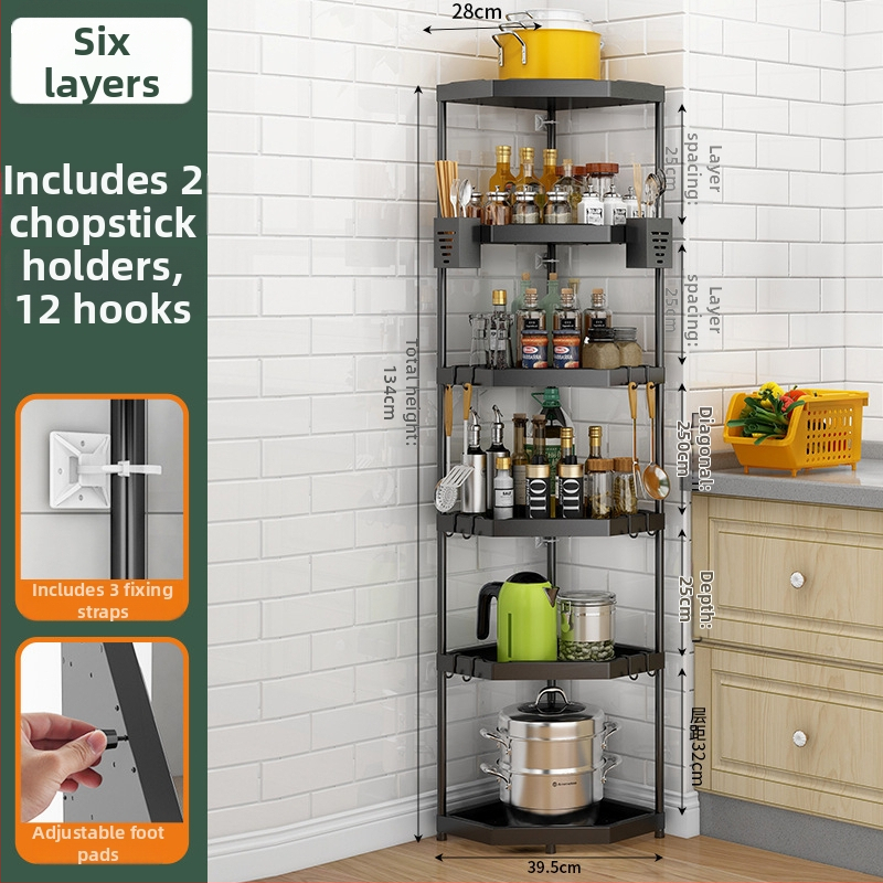 Alumíniumötvözetből készült konyhai állvány, padlón álló, többfunkciós, téglalap alakú dizájn