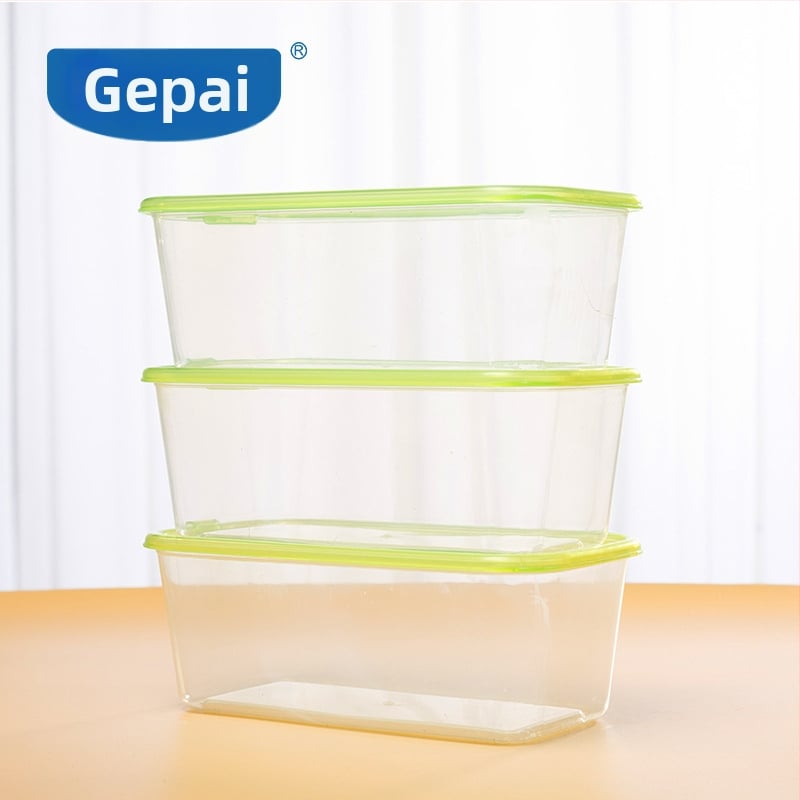 Gepai Plastová nádoba do chladničky s viečkom, guľatý tvar, 301–500 ml, zachovanie čerstvosti, vhodná do mikrovlnky