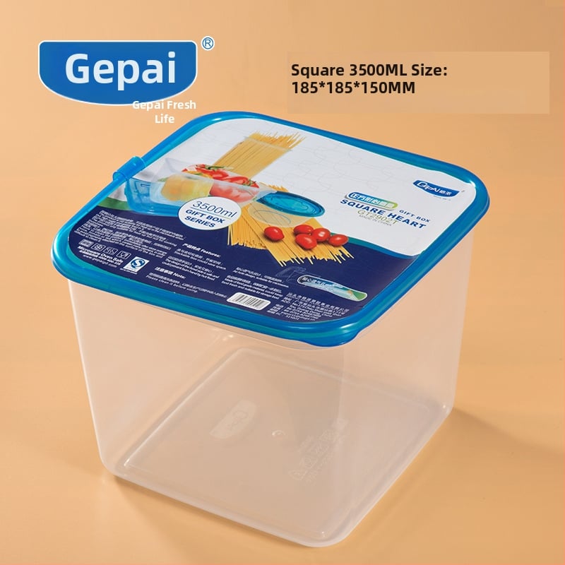 Gepai Plastová nádoba do chladničky s viečkom, guľatý tvar, 301–500 ml, zachovanie čerstvosti, vhodná do mikrovlnky
