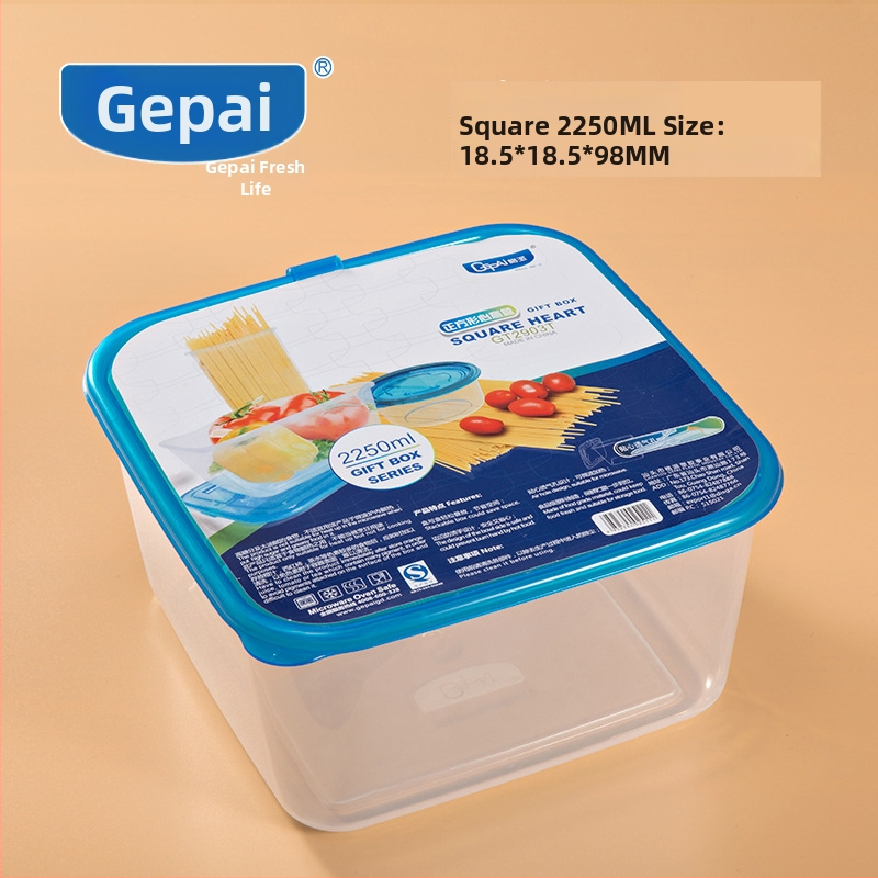 Gepai Plastová nádoba do chladničky s viečkom, guľatý tvar, 301–500 ml, zachovanie čerstvosti, vhodná do mikrovlnky