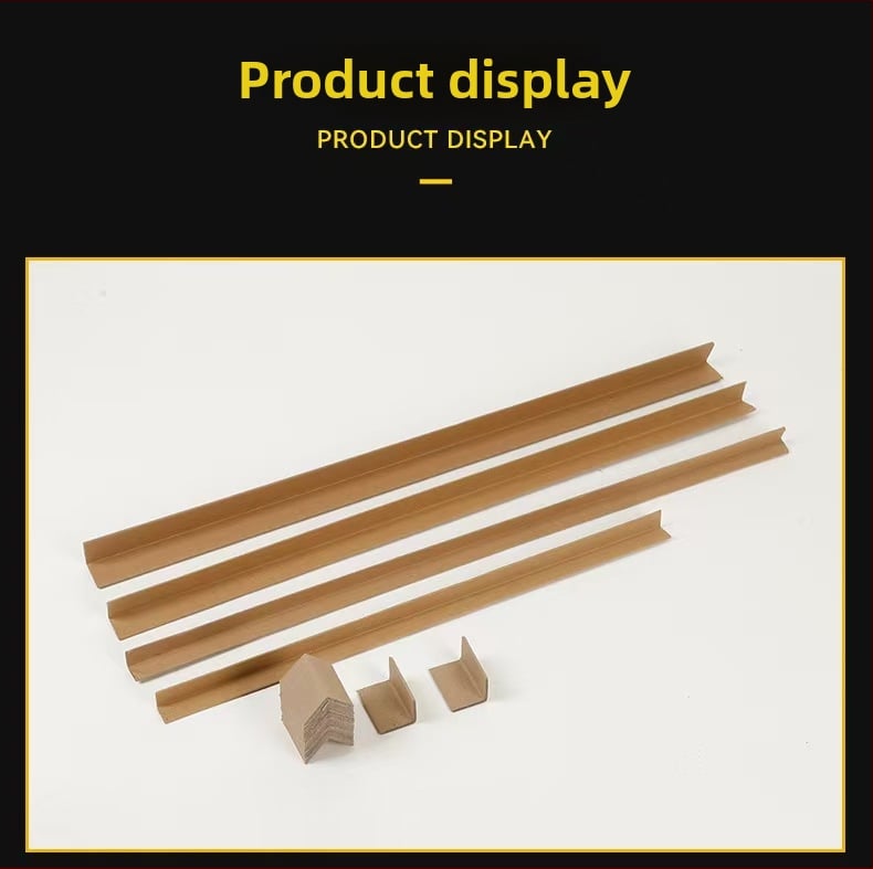 L-tvarovaný papierový ochranný roh – Materiál: Kraftový papier + papier na šnúru v trubičke; Bez loga