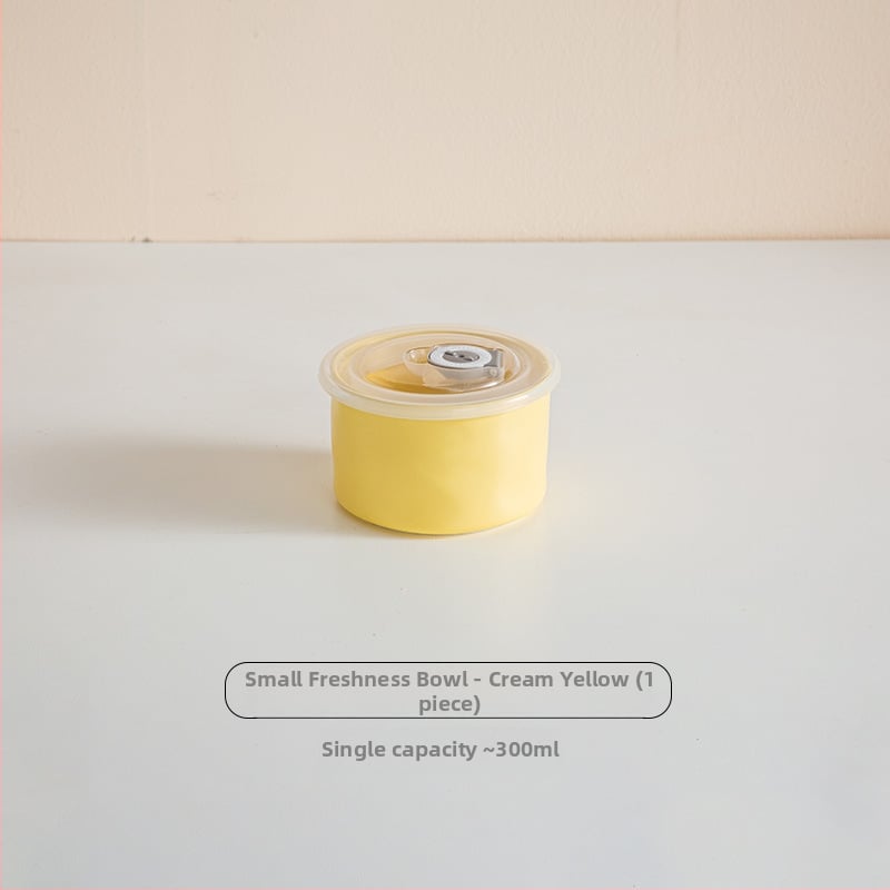 Κεραμικό μπολ συντήρησης φρεσκάδας με καπάκι, ασφαλές για μικροκύματα, στρογγυλό, 301–500 ml, κουτί γευμάτων