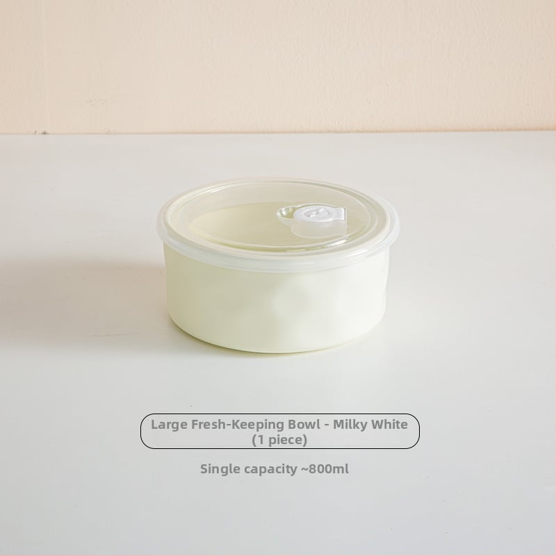 Κεραμικό μπολ συντήρησης φρεσκάδας με καπάκι, ασφαλές για μικροκύματα, στρογγυλό, 301–500 ml, κουτί γευμάτων