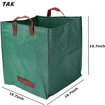 Sac plastic pătrat pentru depozitarea deșeurilor și compost, capacitate mare, pentru plantarea gazonului și utilizare ecologică