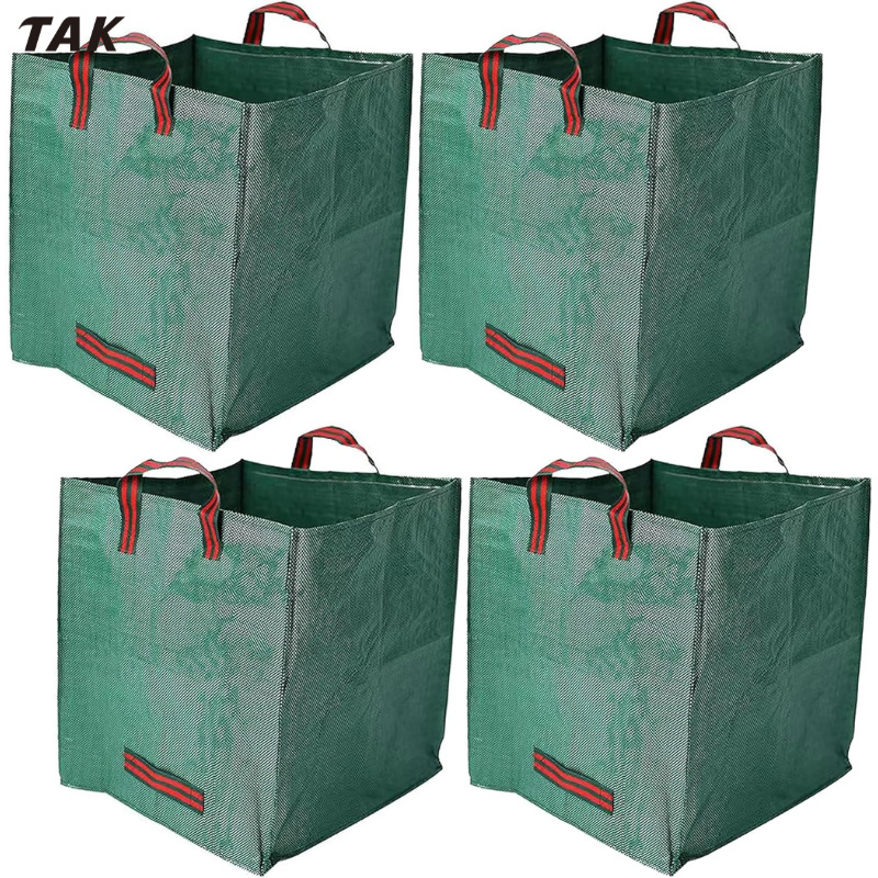 Sac plastic pătrat pentru depozitarea deșeurilor și compost, capacitate mare, pentru plantarea gazonului și utilizare ecologică