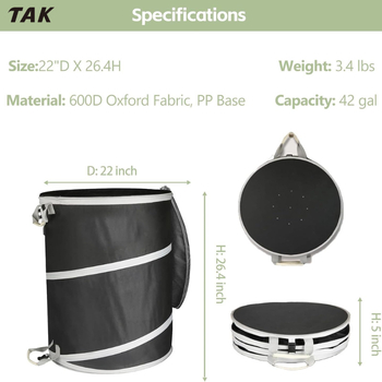 Кемпинг кошче за отпадъци — Тип: торба за засаждане на трева / екологична торба / торба за защита от наклон; Материал: пластмаса; Цел: събиране на паднали листа