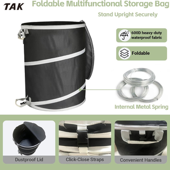 Кемпинг кошче за отпадъци — Тип: торба за засаждане на трева / екологична торба / торба за защита от наклон; Материал: пластмаса; Цел: събиране на паднали листа