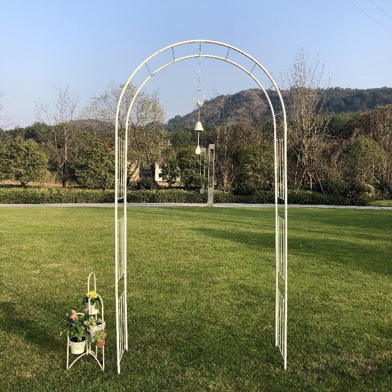 Arcadă de grădină din oțel pentru viță de vie și trandafiri – decor de grădină, conductă de fier, Garden Life