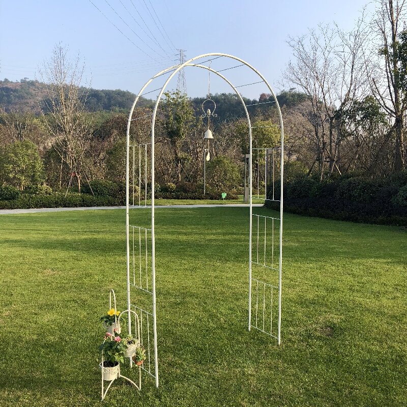 Arcadă de grădină din oțel pentru viță de vie și trandafiri – decor de grădină, conductă de fier, Garden Life