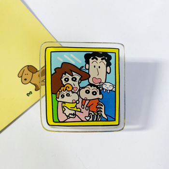 Clip acrilic pentru notițe, design desen animat, bidirecțional, clip de depozitare