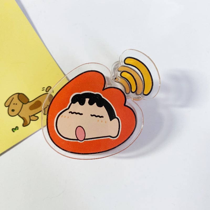 Clip acrilic pentru notițe, design desen animat, bidirecțional, clip de depozitare