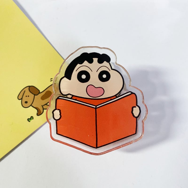 Clip acrilic pentru notițe, design desen animat, bidirecțional, clip de depozitare
