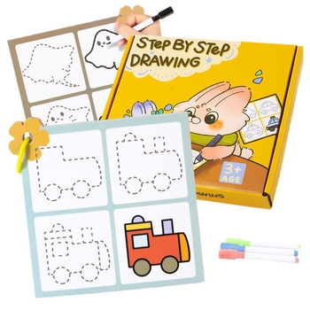 Carte de antrenament pentru controlul ținerii pixului pentru copii — desen cu simetrie, hârtie, educație timpurie, concentrare