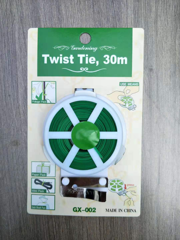 Set za kućno vrtlarstvo za vezivanje biljaka plastično premazanom željeznom žicom